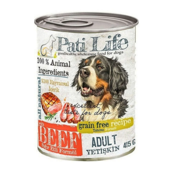 Mabeyn Pati Life Tahılsız Biftekli Köpek Konservesi 415 Gr 24'lü