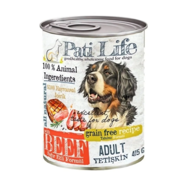 Mabeyn Pati Life Konserve Sığır Etli Köpek Maması 12 Adet 415 Gr