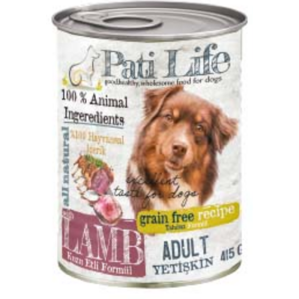 PatiLife Kuzu Etli Köpek Konserve 415 gram 24 Adet