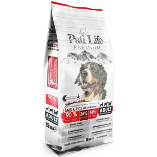 Pati Life Patilife Yetişkin Köpek Kuzu Etli & Pirinçli 15 Kg